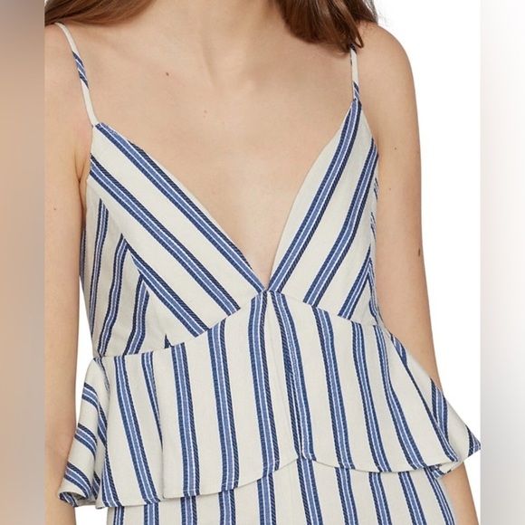 BCBGENERATION Striped Blue and White Jumpsuit Size 8 - Picture 3 of 13